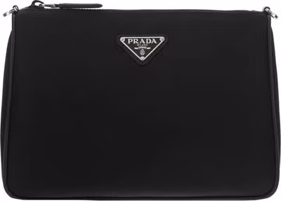 Black Recycled Polyamide Shoulder Bag