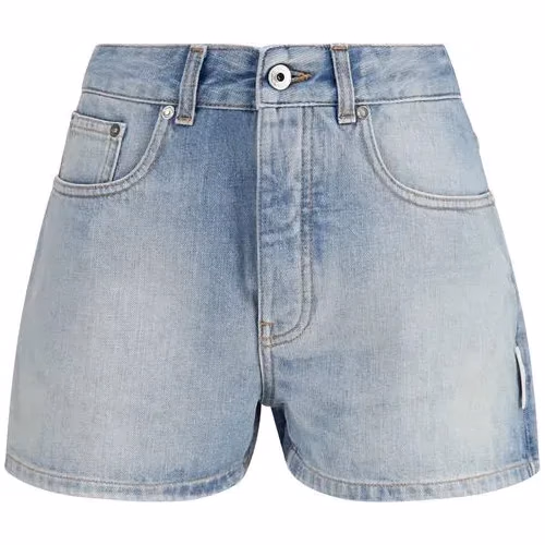 Off-White Blue Cotton Bermuda Shorts