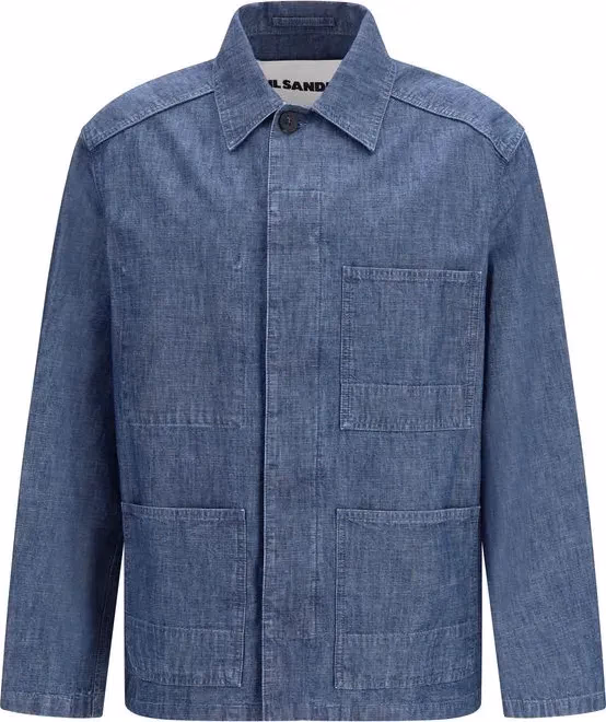 Jil Sander Blue Cotton Denim Jacket