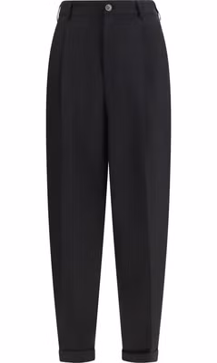 Black Wool Casual Pants