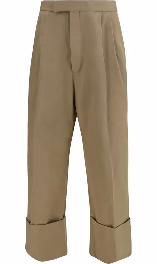 Thom Browne Beige Cotton Casual Pants