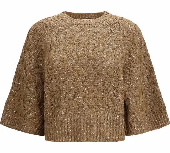 Brunello Cucinelli Beige Silk Sweatshirt