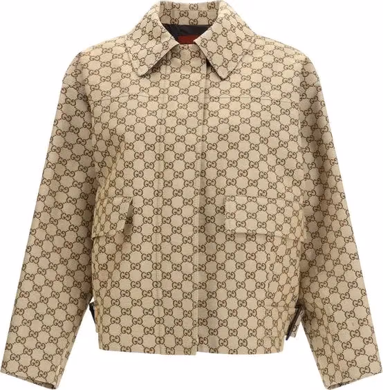 Gucci Beige Cotton Bomber