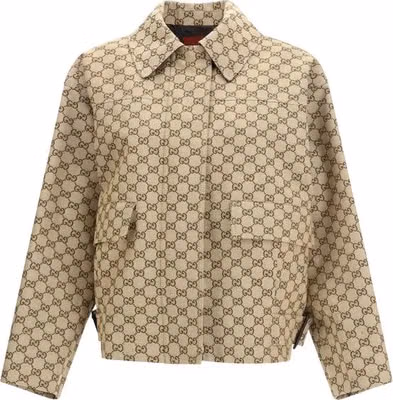 Beige Cotton Bomber