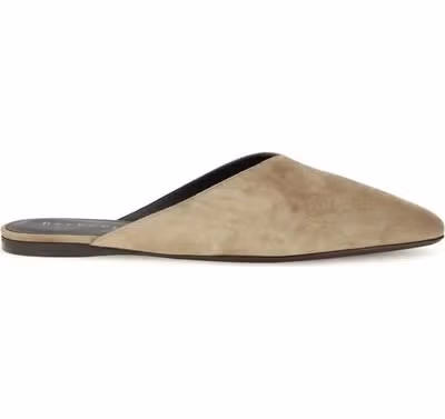Beige Calf Leather Bos Taurus Mules
