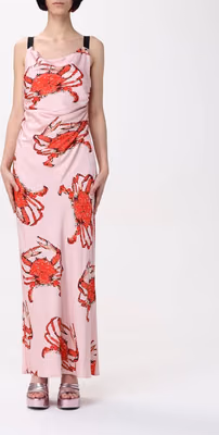 Multicolor Silk Casual Dress