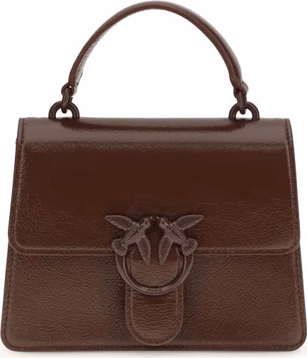 PINKO Brown Goatskin Handbag