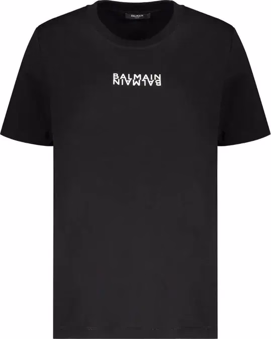 Balmain Black Cotton T-Shirt