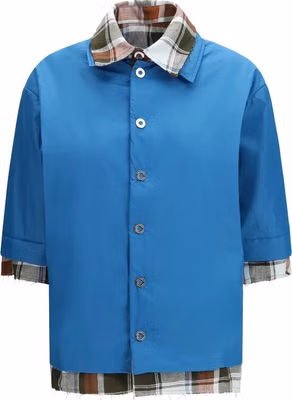 Blue Polyamide Dress Shirt