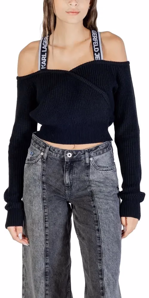 Karl Lagerfeld Black Cotton Sweatshirt