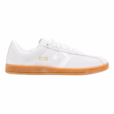 White Leather Low Top Sneakers