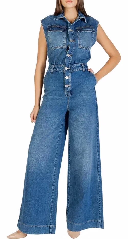 Colcci Blue Cotton Jumpsuit