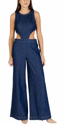 Blue Cotton Jumpsuit