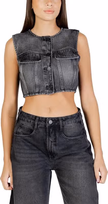 Black Cotton Waistcoat