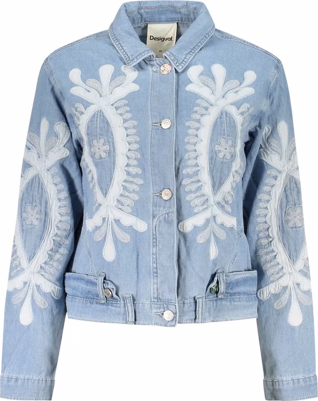 Desigual Azzurro Cotton Women Jacket