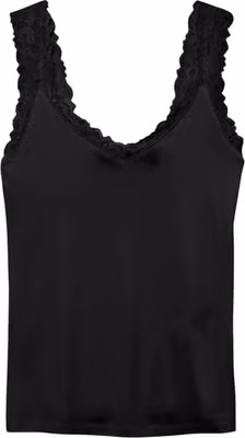 Black Viscose Tank Tops