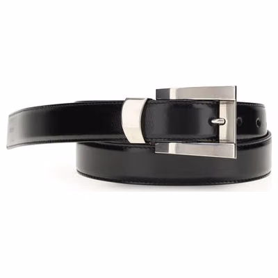 Black Calf Leather Bos Taurus Regular Belt