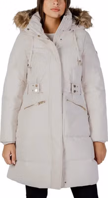 Cream Polyester Coat
