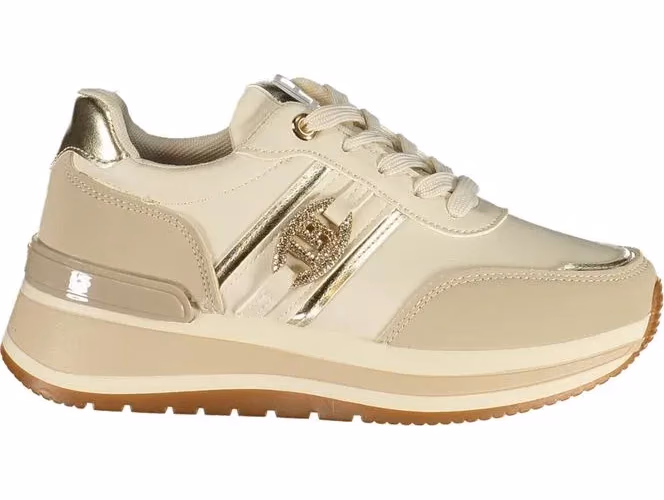 Laura Biagiotti Beige Polyurethane Women Sneaker