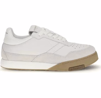 White Calf Leather Bos Taurus Chunky Sneakers