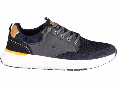 Blue Polyurethane Men Sneaker