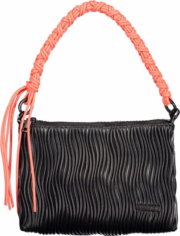 Desigual Nero Poliuretano Women Handbag
