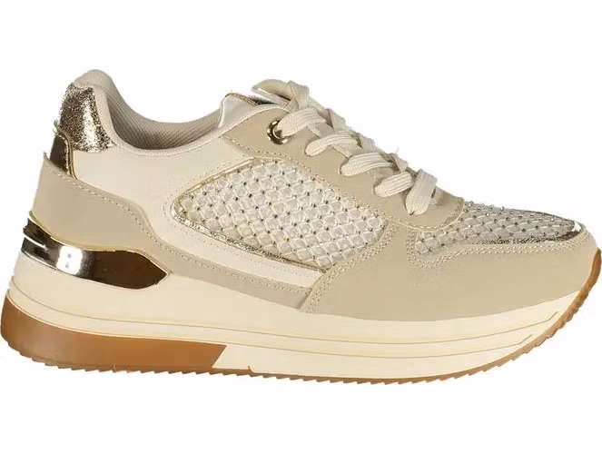 Laura Biagiotti Beige Polyurethane Women Sneaker