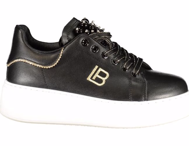 Laura Biagiotti Black Polyurethane Women Sneaker