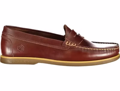 Marrone Leather Men Boat Shoe