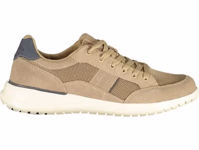 Beige Polyurethane Men's Sneaker