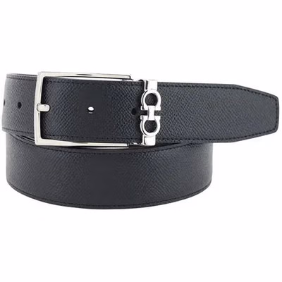 Black Calf Leather Bos Taurus Belt