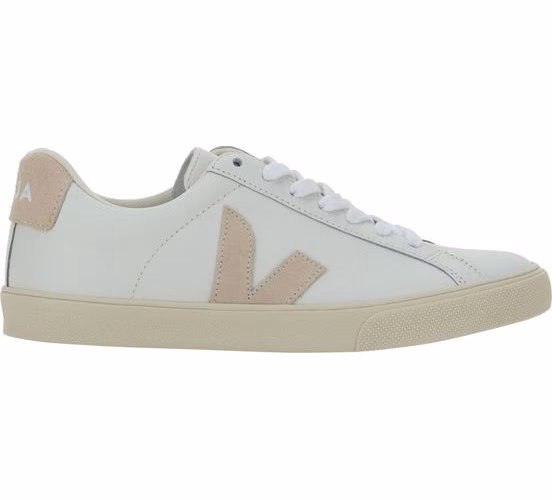 Veja White Calf Leather Bos Taurus Low Top Sneakers