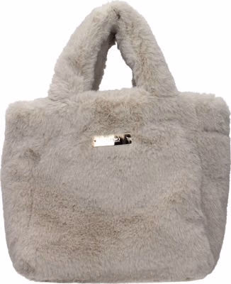 Gray Fur Handbag
