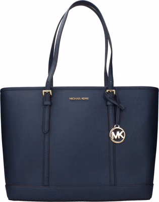 Blue Leather Shoulder Bag