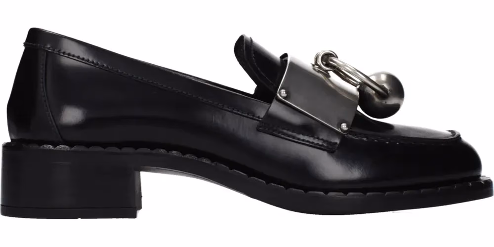Prada Black Leather Slip-On Loafers