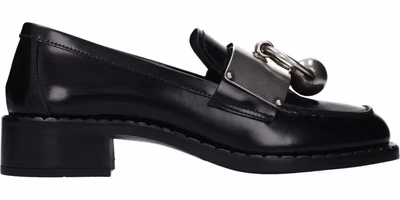 Black Leather Slip-On Loafers