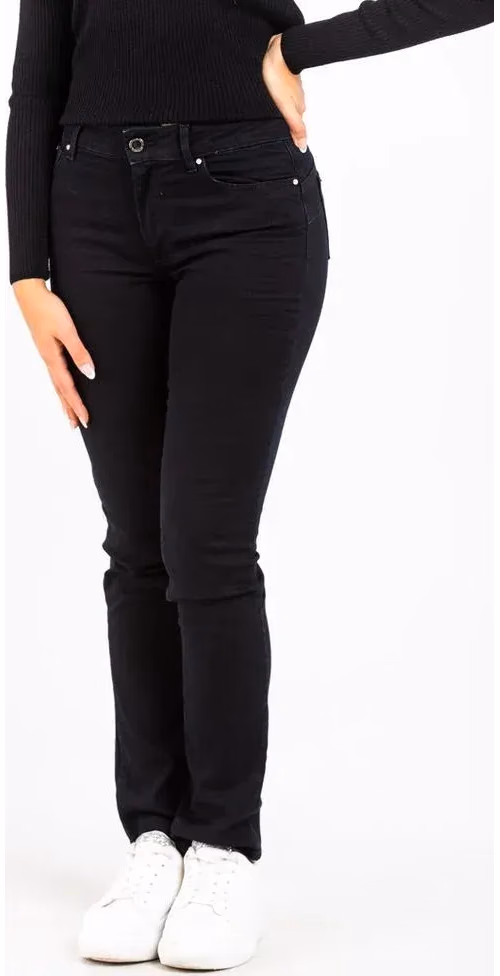 Gas Black Cotton Slim Fit Jeans