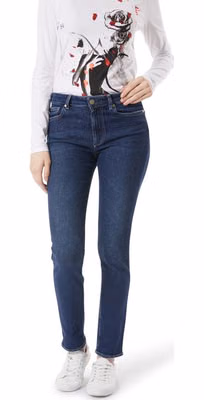 Blue Cotton Slim Fit Jeans