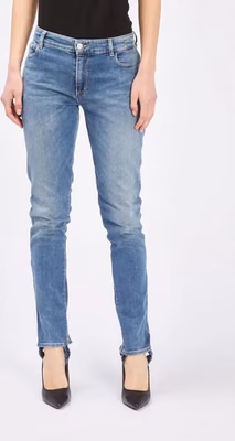 Blue Cotton Slim Fit Jeans