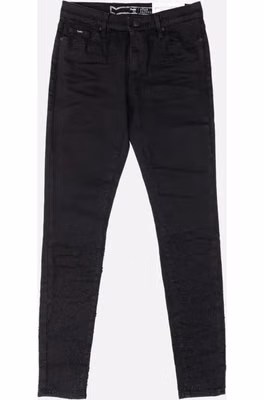 Black Cotton Skinny Jeans