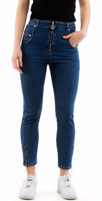 Multicolor Cotton High-Waisted Jean