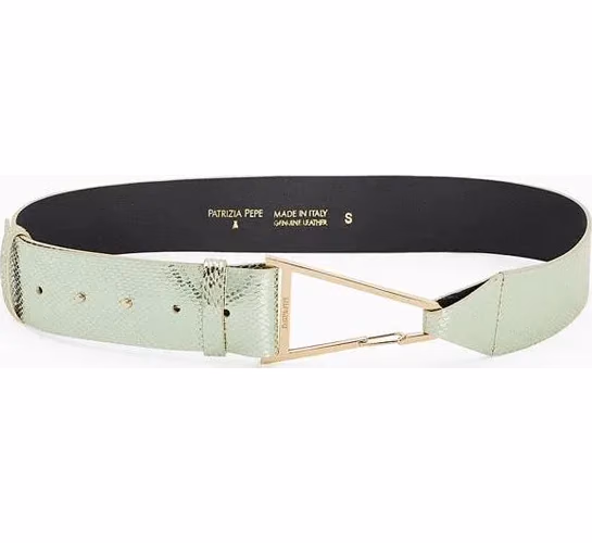 Patrizia Pepe Green Goatskin Regular Belt