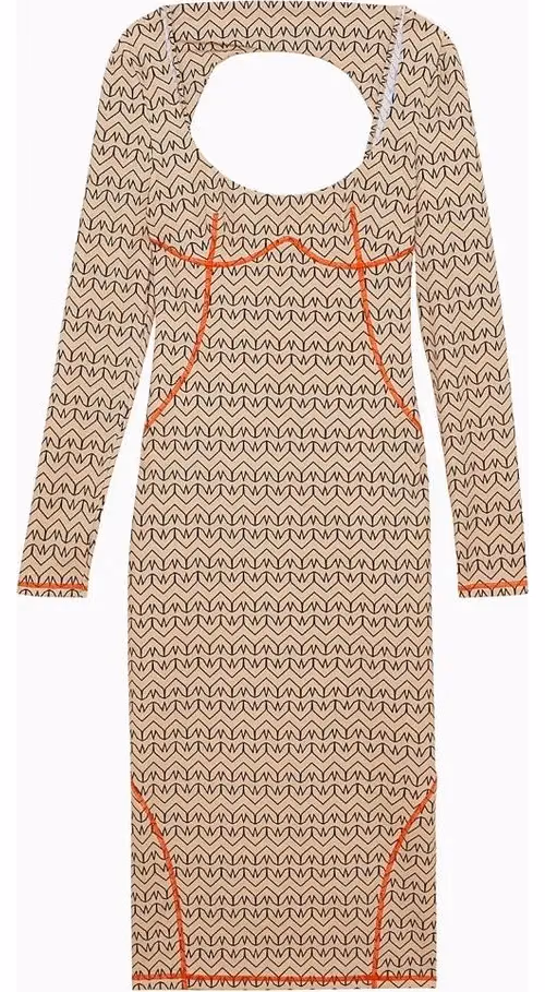 Patrizia Pepe Bicolor Nylon Casual Dress