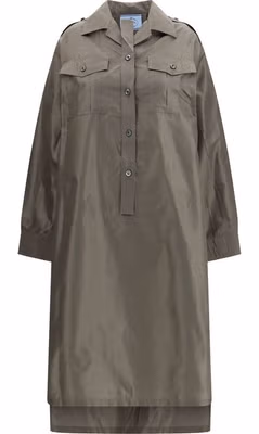 Bicolor Silk Casual Dress