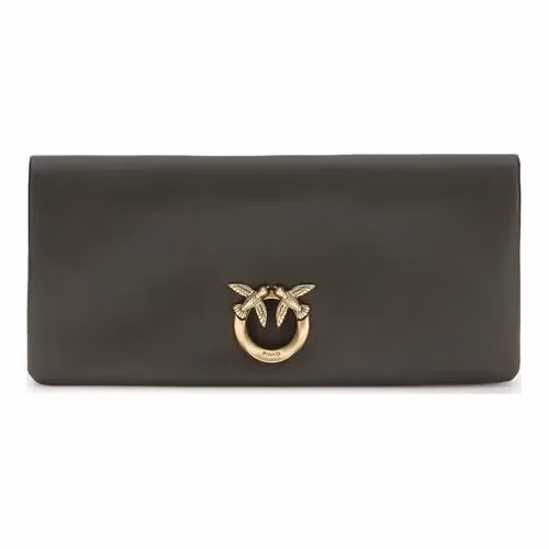 PINKO Bicolor Calf Leather Bos Taurus Clutch Bag