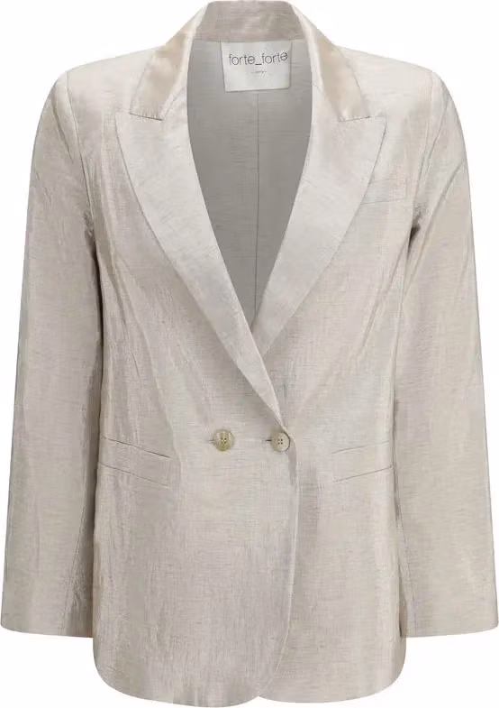 Forte_Forte Silver Cotton Blazer
