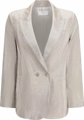 Silver Cotton Blazer
