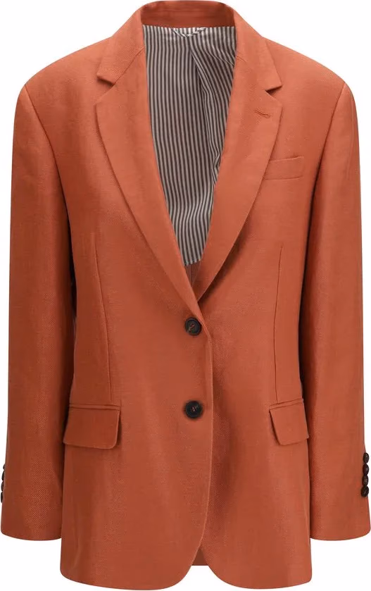 Brunello Cucinelli Multicolor Linen Blazer