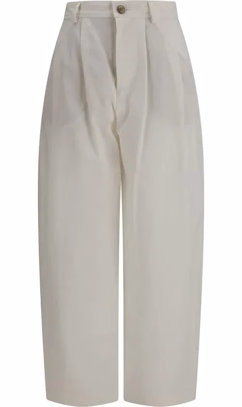 Brunello Cucinelli Beige Silk Casual Pants