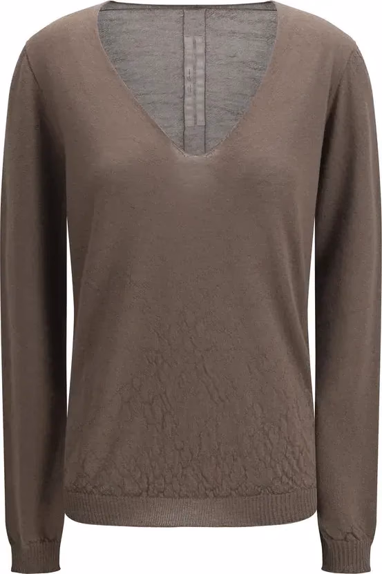 Rick Owens Gray Wool Oves Aries Sweatshirt